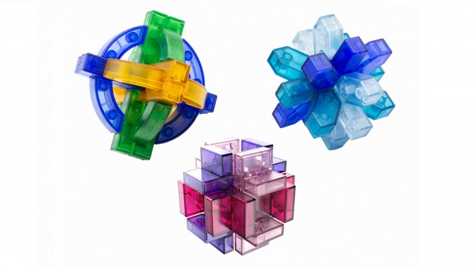 Łamigłówka dla starszych dzieci Buki kryształy w kolorze niebieskim, różowym, zielonym